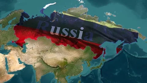 4k russia map animation.  Stockbeeldmateriaal 297315380