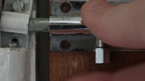 4k rusty old lock being unbolted Video stock 47658555