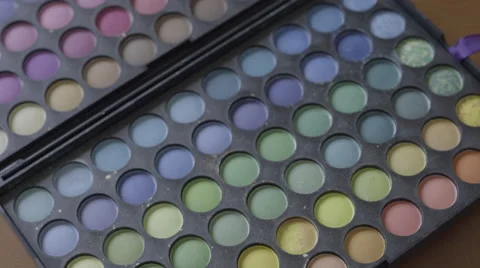 4K S-log 2 blue and green eye make up goes in and out of focus Stock Footage 56525456