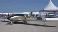 4k Safran E-Fan all-electric aircraft at aviation exhibition 4k or 4k+ Resolution