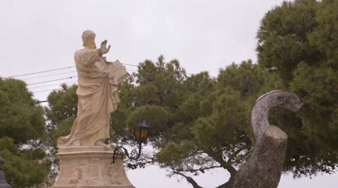 4K Saint Paul Statue Stock Footage 65388326