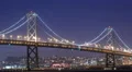 4K San Francisco Bay Bridge Timelapse 17 Night Traffic Zoom Out 4k or 4k+ Resolution