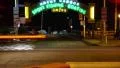 4K Santa Monica Pier Time Lapse Sign Gate Night Tilt Up 4k or 4k+ Resolution