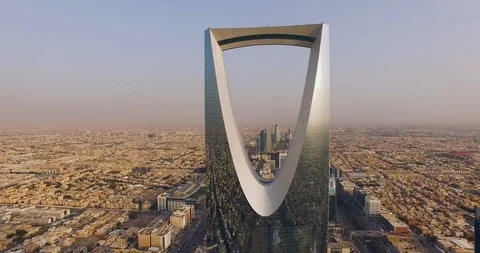 4k Saudi Arabia, Riyadh City Center, 4K Drone shot Stock Footage