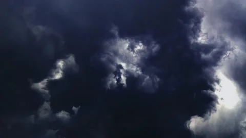 4K Scary beautiful storm clouds point of view Stock Footage 157572923