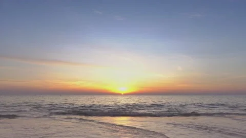 4k Scene of sunset tropical beach sea. New normal after covid-19. Phuket Thailan Stockbeeldmateriaal 149492159