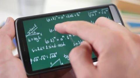 4K School Notes on Smartphone Touchscreen Stock Footage 67456523