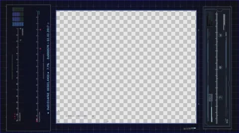 4K Sci-Fi HUD Video Holder with alpha channel Видео 65775940