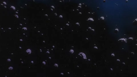  4K Sci-fi Space Asteroid Field with Stars Stock Footage 161225150