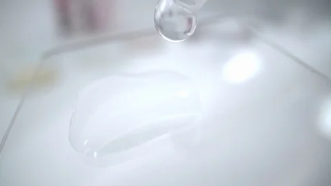 4K, Scientist experimented in lab. Pipette adding fluid of microscope slide.-Dan Stock Footage 126403791