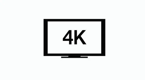 4K Screen Icon Stock Illustration