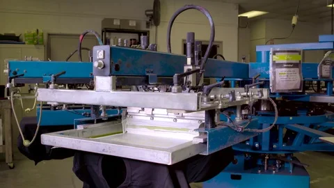 4k Screen Printing Manufacturing Stock Footage