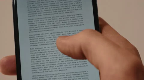 4K - Scrolling text on smartphone Stock Footage 47420050