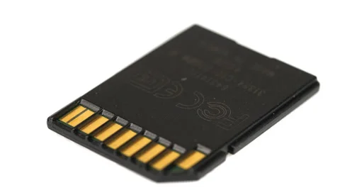 4K - SD card rotating on white background Stock Footage 41735234