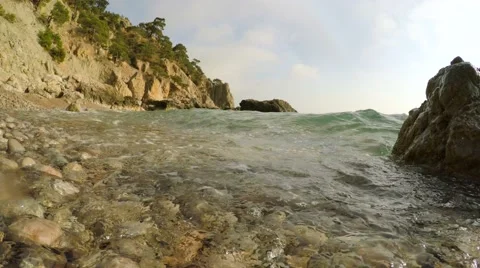 4k, Seafront summer Video stock 51434618
