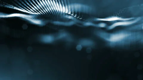 4k seamless 3d abstract animation with glow particles. Composition with Video stock 93579372