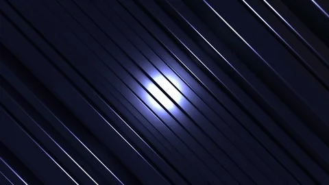 4K Seamless Abstract Bouncing Blue Metallic Bar with Spotlight Stock-Footage 124796226