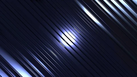 4K Seamless Abstract Bouncing Blue Metallic Bar with Edge Highlight Stock-Footage 124796743