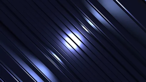 4K Seamless Abstract Bouncing Blue Metallic Bar with Edge Highlight Stock-Footage 124797238