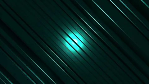 4K Seamless Abstract Bouncing Cyan Metallic Bar with Spotlight Video stock 124795957