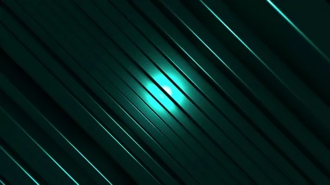 4K Seamless Abstract Bouncing Cyan Metallic Bar with Spotlight Stock-Footage 124796103