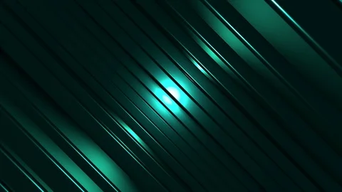 4K Seamless Abstract Bouncing Cyan Metallic Bar with Edge Highlight Stock-Footage 124796935