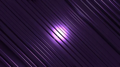 4K Seamless Abstract Bouncing Purple Metallic Bar with Spotlight Video stock 124795956