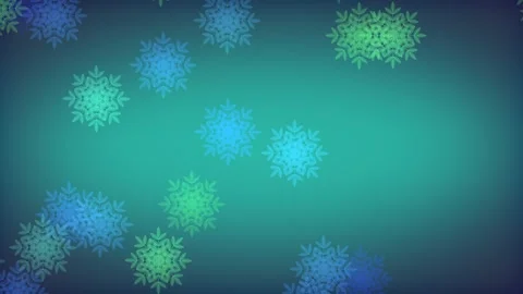 4K Seamless animation with falling snowflakes against colorful background Video stock 138415005
