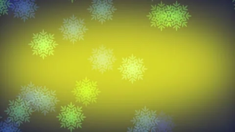4K Seamless animation with falling snowflakes against colorful background Video stock 138415313