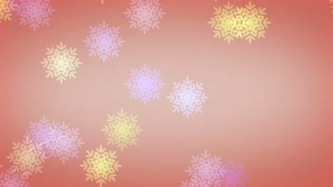 4K Seamless animation with falling snowflakes against colorful background Video stock 138415870
