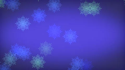 4K Seamless animation with falling snowflakes against colorful background Video stock 138415887