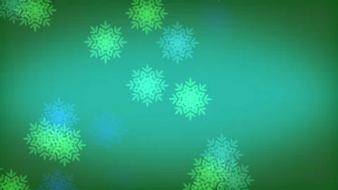 4K Seamless animation with falling snowflakes against colorful background Stock Footage 139013164
