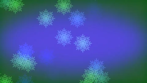 4K Seamless animation with falling snowflakes against colorful background Video stock 139013463