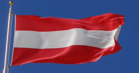 4K Seamless Austria flag looping animation fluttering in the wind. Stock Footage 176217609