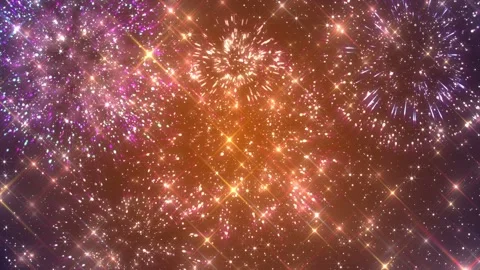 4k Seamless Fireworks Background Vídeo Stock 120137704