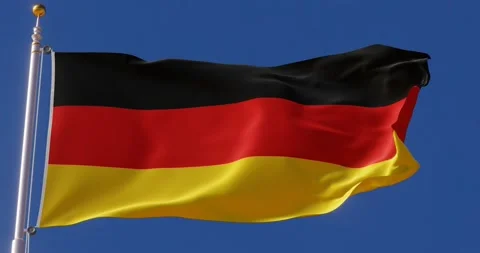 4K Seamless Germany flag looping animation fluttering in the wind. Stock Footage 176217853