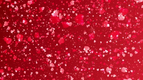 4k Seamless Hearts Background 4 Video stock 121686176