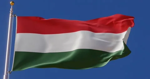4K Seamless Hungary flag looping animation fluttering in the wind. Stock Footage 176217898