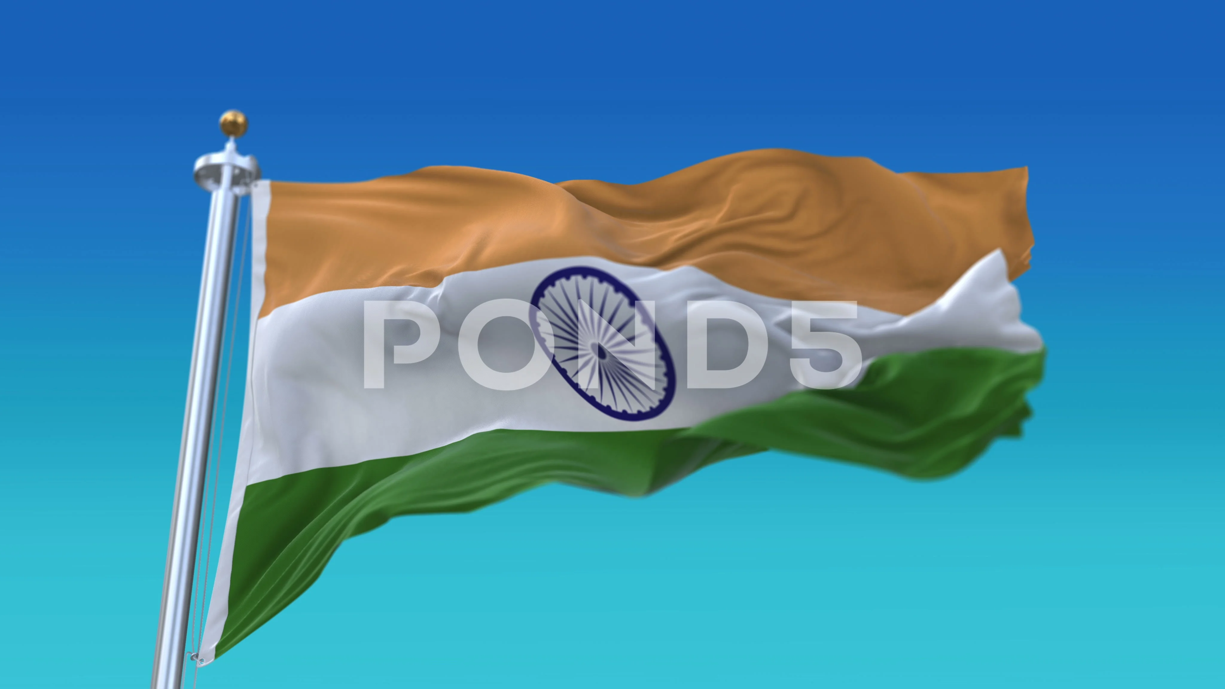 4k Seamless India flag waving in wind. | Stock Video | Pond5