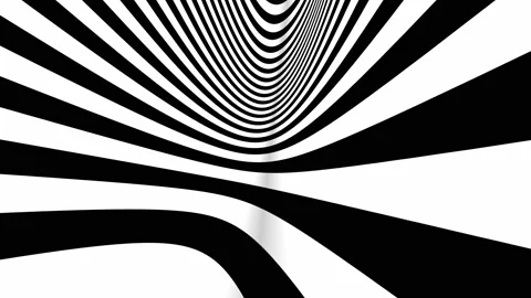 4k Seamless loop. Abstract black and white three dimensional geometrical Stock Footage 156664853