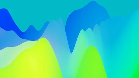 4k seamless loop with abstract fluid blue green gradients, inner glow wavy Stock Footage 121453200
