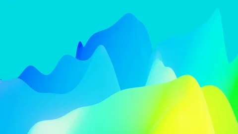 4k seamless loop with abstract fluid blue green gradients, inner glow wavy Stock Footage 121453220