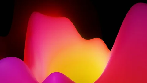 4k seamless loop with abstract fluid red purple gradients, inner glow wavy Video stock 121453929