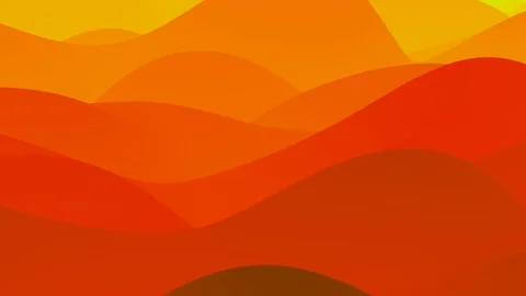 4k seamless loop, abstract fluid red yellow gradients, inner glow wavy surface Stock Footage 121454542