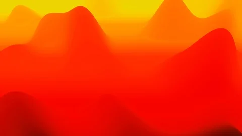 4k seamless loop, abstract fluid red yellow gradients, inner glow wavy surface Stock Footage 121454788