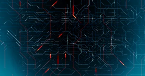 4K seamless loop abstract futuristic electronic circuit board. Stock Footage 120943661