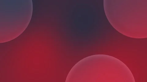 4K seamless loop background with large red and blue spheres on a gradient Stock Footage 305344776