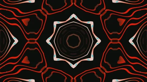 4K Seamless Loop of a Glowing Tribal Pattern Stock Footage 314069077