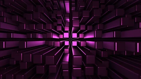 4K Seamless loop metallic cubic terrain Stock-Footage 124803914