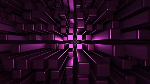 4K Seamless loop metallic cubic terrain Stock-Footage 124804123